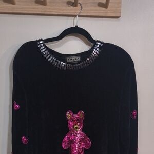 Berek Black Sequin Sweater